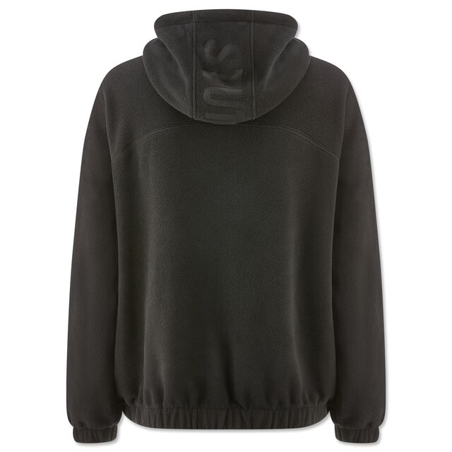 schwarze Rückseite des Hoodies mit Stuttgart Schriftzug auf der Kapuze