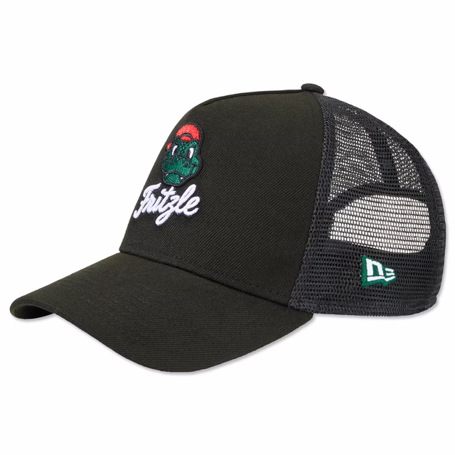 Schwarze Cap mit Fritzle Grafik und Schriftzug Fritzle 