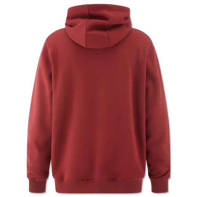 rote Rückseite des Hoodies