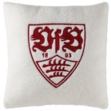 VfB sherpa pillow emblem red