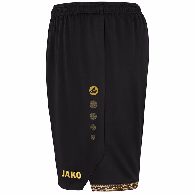 Schwarze Shorts mit goldenen Verzierungen 