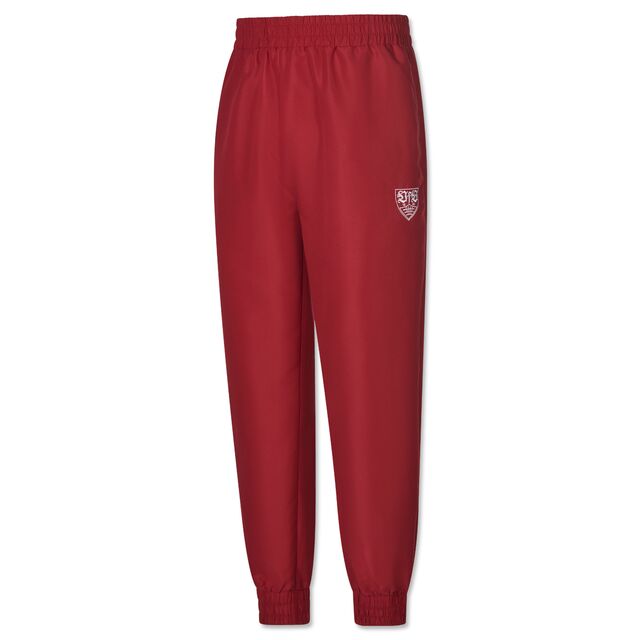 rote Jogginghose mit weißem VfB Wappen 