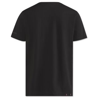schwarze Rückseite des T-Shirts