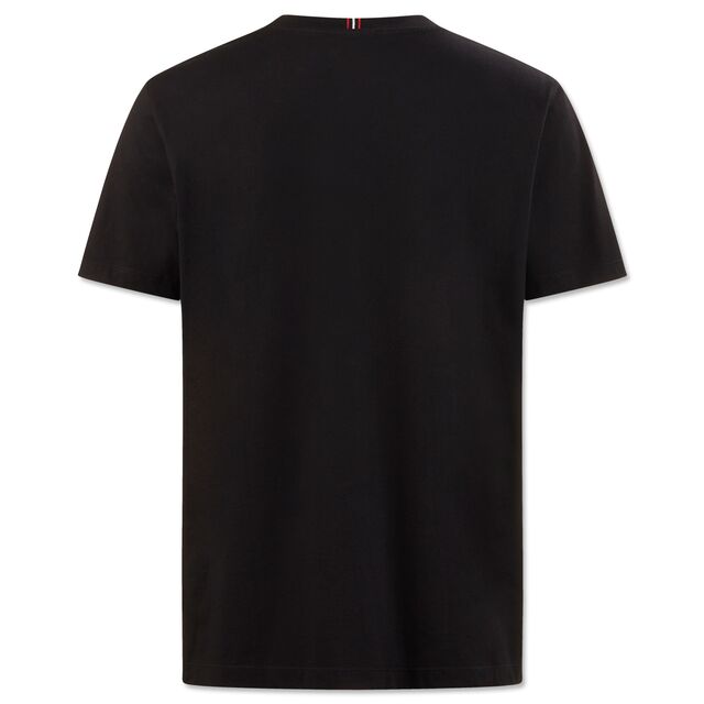 schwarze Rückseite des T-Shirts