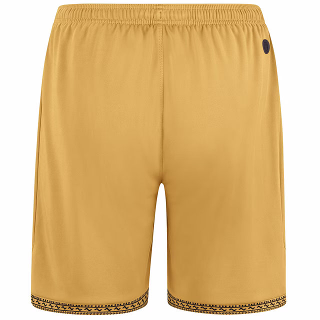 Goldene Shorts mit schwarzen Verzierungen 