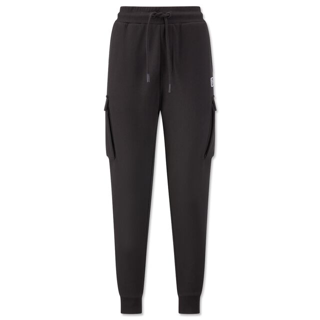schwarze Jogginghose mit Seitentaschen