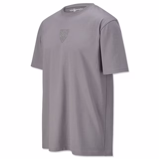 graues T-Shirt mit grauem VfB Wappen in der Mitte 