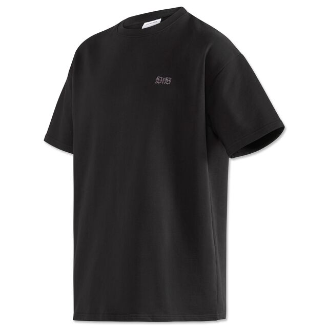 schwarzes T-Shirt mit kleinem schwarzen VfB Logo