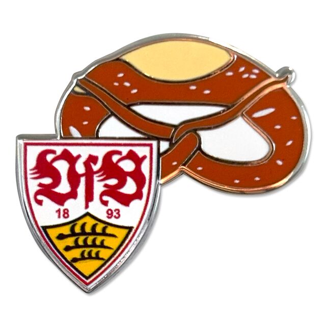 Pin im Style einer Brezel und VfB Wappen 