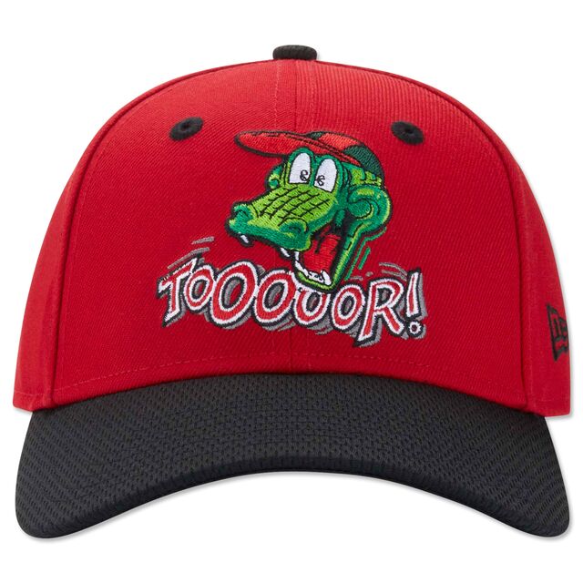 rote Cap mit schwarzem Schirm, Fritzle Gesicht und Schriftzug "Tooooor!" auf der Vorderseite