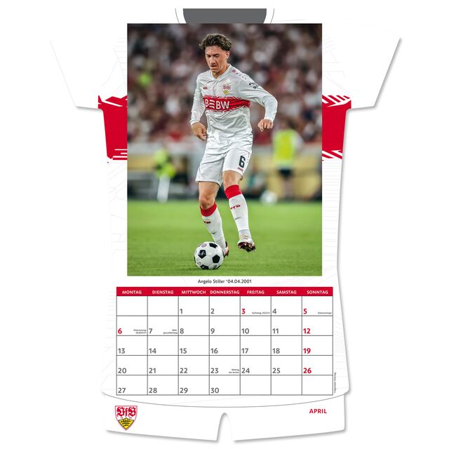 VfB shirt calendar 2026