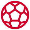 Rotes Fußball Icon
