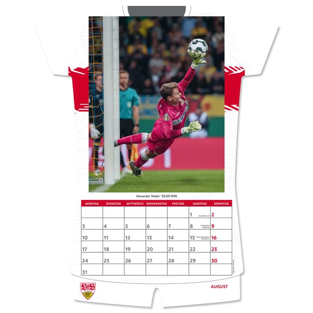 VfB shirt calendar 2026