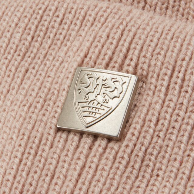 Silbernes VfB Wappen auf der Mütze 