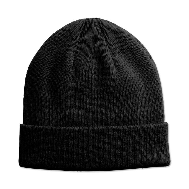 schwarze Rückseite der Beanie