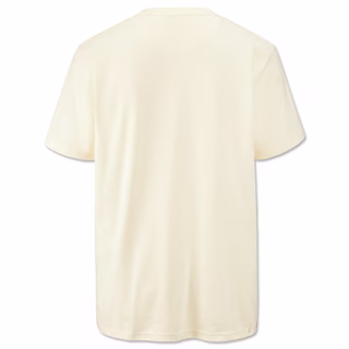beigefarbene Rückseite des T-Shirts