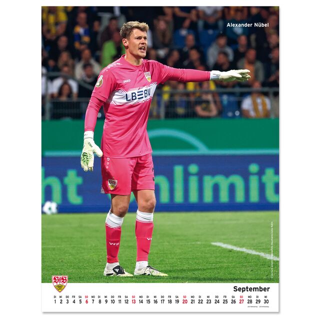 Kalenderblatt September mit Alexander Nübel