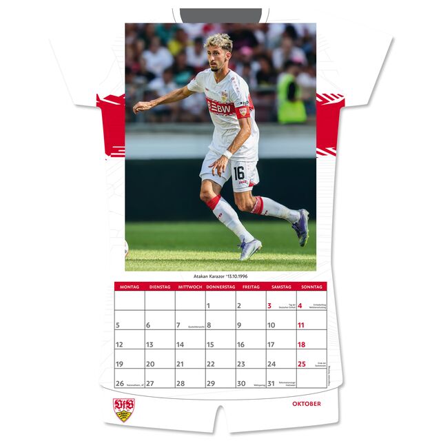 VfB shirt calendar 2026