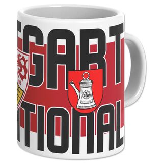 Tasse mit der Aufschrift Stuttgart International und dem Cannstatter Kännle