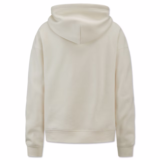 Rückseite des Hoodies in Offwhite