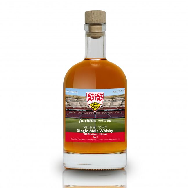 Whiskeyflasche mit VfB Stuttgart Whiskey
