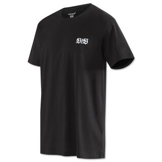 schwarzes T-Shirt mit weißem VfB Logo auf der Brust