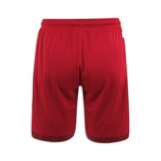 rote Rückseite der VfB Auswärtsshorts 25/26 mit rotem Muster am unteren Rand