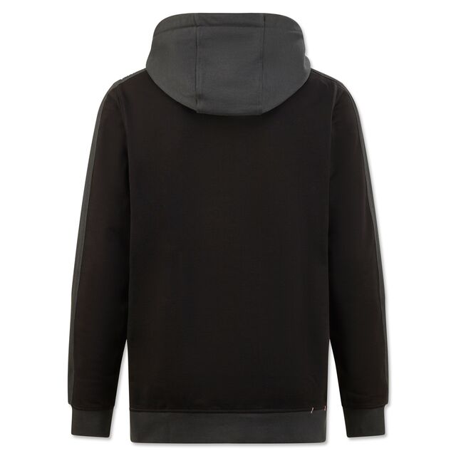schwarze Rückseite des Hoodies