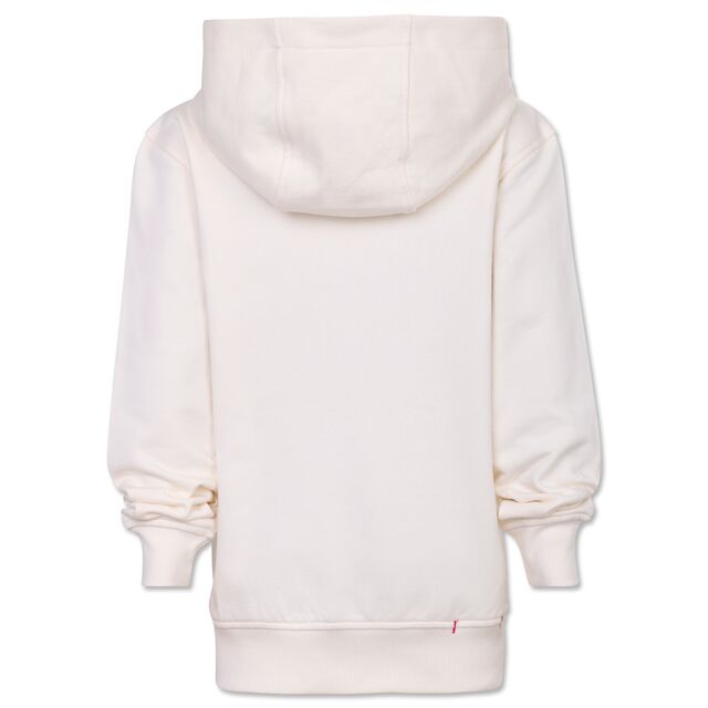Rückseite des Hoodies in Offwhite