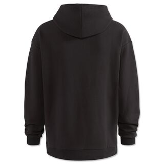 schwarze Rückseite des Hoodies