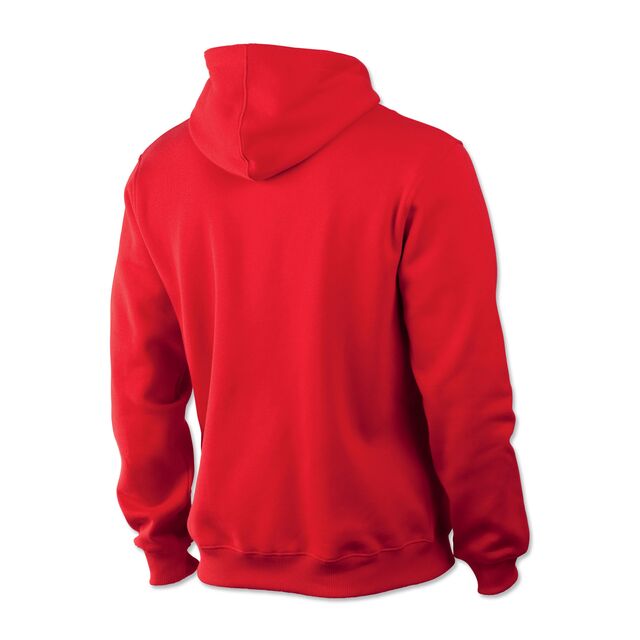 rote Rückseite des Hoodies