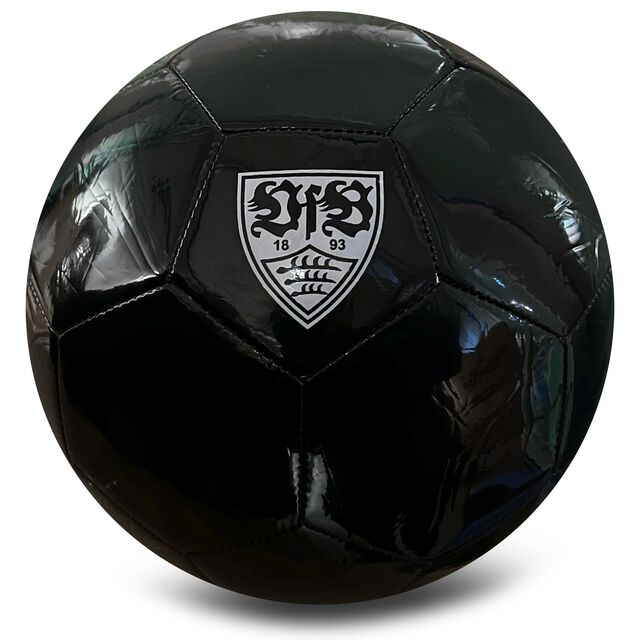 schwarzer Ball mit schwarzem VfB Wappen