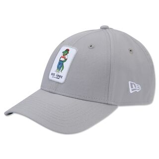 Graue Cap mit Grafik von Fritzle in Jeans 