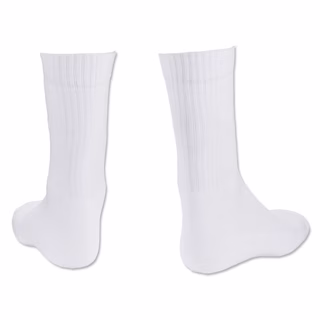 Weiße Socken mit kleinem VfB Schriftzug in weiß 