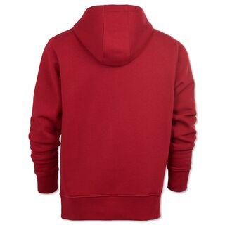 rote Rückseite des Hoodies
