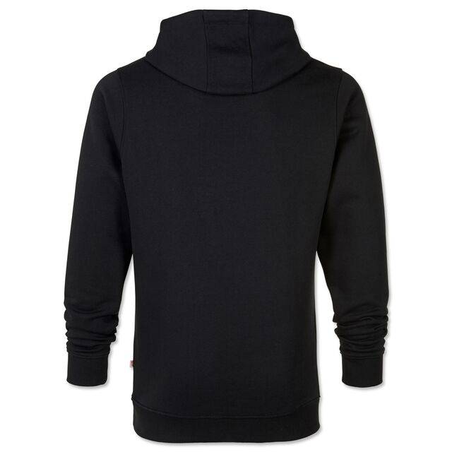 schwarze Rückseite des Hoodies