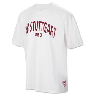 weißes oversized T-Shirt mit roter Aufschrift Stuttgart 1893