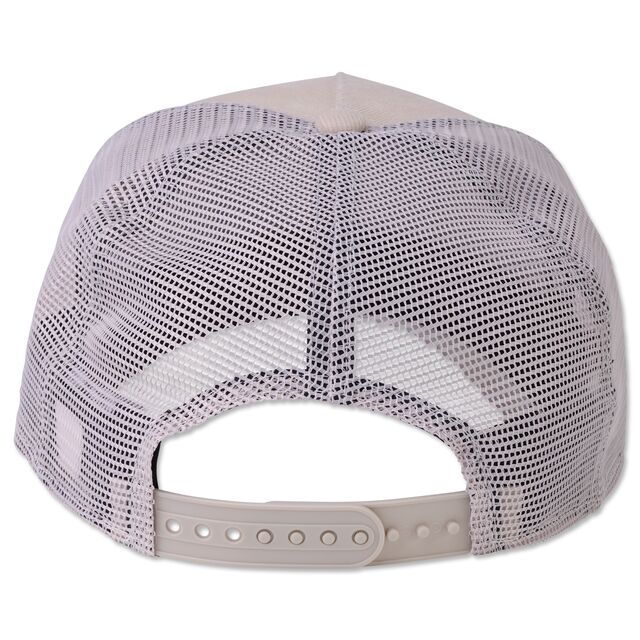 weiße Rückseite der Kappe mit Snapback zur Größeneinstellung