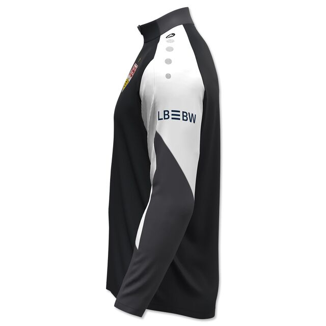 Seitenansicht links mit LBBW Logo auf dem Ärmel 