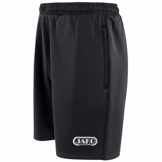 Schwarze Shorts mit JAKO Logo und VfB Wappen 