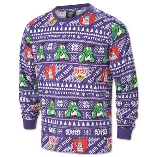 Schlafanzug Oberteil mit Kanne, Fritzle, VfB Wappen und Weihnachtsmotiven
