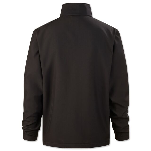 schwarze Rückseite der CL Softshell Jacke Puls