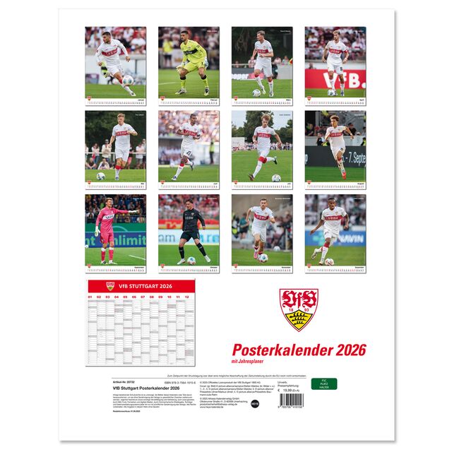 Rückseite des Kalenders mit Infos zum Kalender