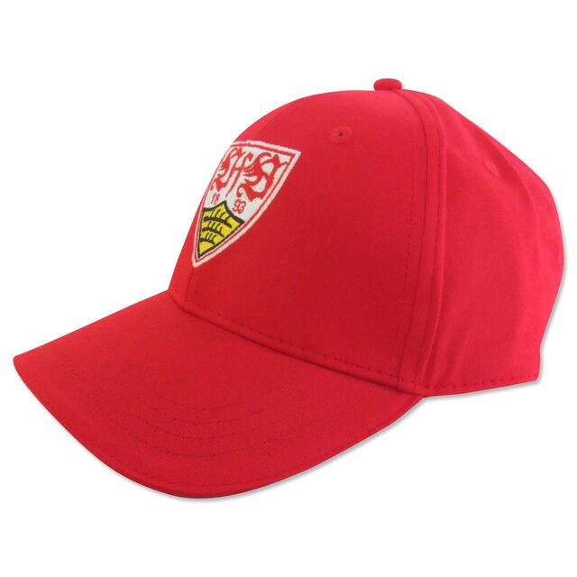 rote Kappe mit VfB Wappen auf der Vorderseite