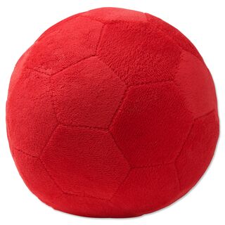 rote Rückseite des Plüschballs