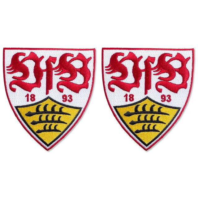 zwei VfB Wappen als Aufnäher
