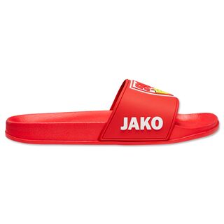 Seitenansicht der roten VfB Jakolette mit weißer JAKO Aufschrift