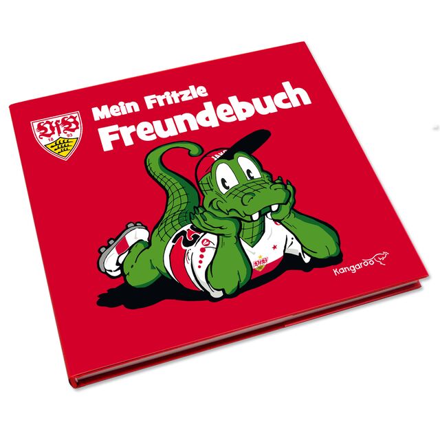 Cover des Mein Fritzle Freudebuchs mit Fritzle im VfB Trikot