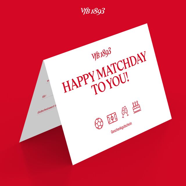 Print@Home Gutschein mit Schriftzug Happy Matchday to you!