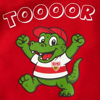 Nahaufnahme von Fritzle und der Aufschrift Toooor auf der Vorderseite